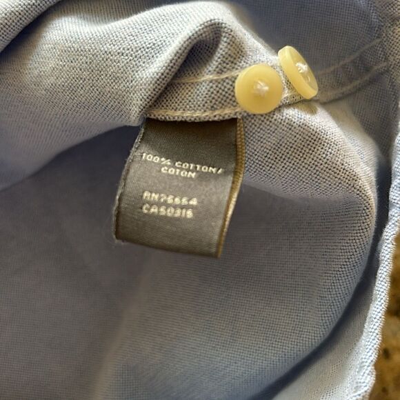 Abercrombie & Fitch men’s muscle light blue button down dress shirt XL - Picture 8 of 8